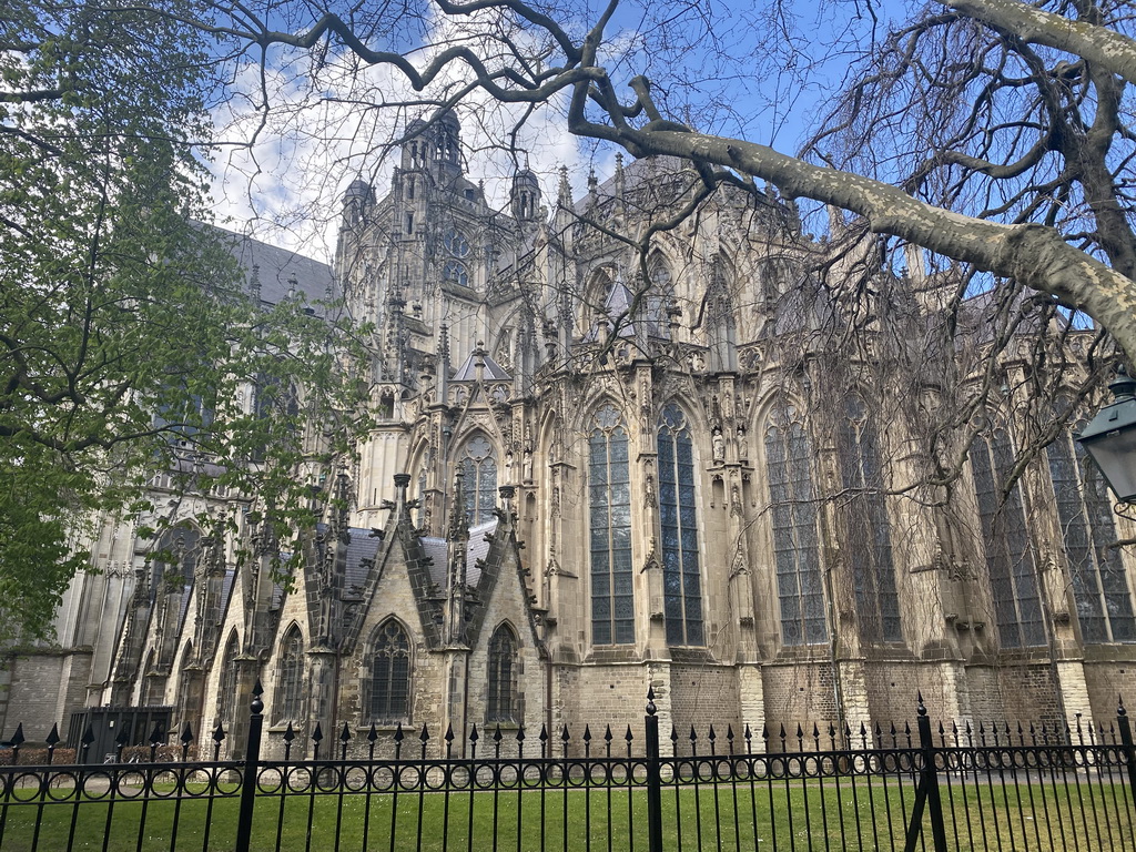 Southeast side of the St. John`s Cathedral at the Choorstraat street