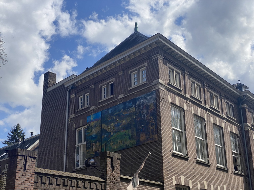 Triptych at the left side of the former Ziekenhuis St. Joan De Deo hospital at the Papenhulst street