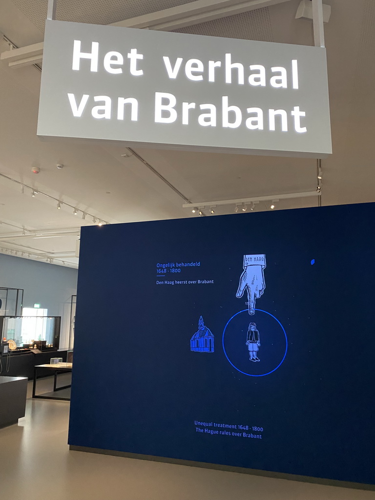 Entrance to the `Het Verhaal van Brabant` exhibition at the Wim van der Leegtezaal room at the Noordbrabants Museum