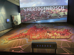 Scale model of the city of Den Bosch in 1794 at the `Het Verhaal van Brabant` exhibition at the Wim van der Leegtezaal room at the Noordbrabants Museum