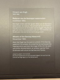 Explanation on the painting `Wheels of the Gennep Watermill` by Vincent van Gogh at the exhibition `Van Gogh in Brabant` at the Noordbrabants Museum