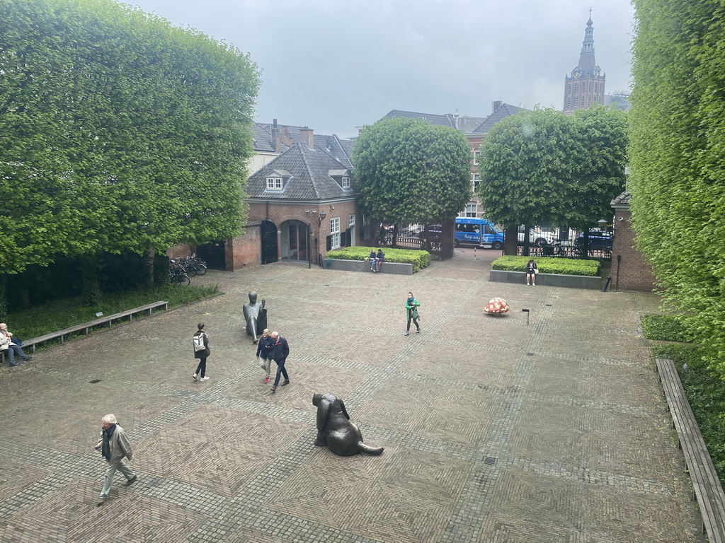 The square in front of the Noordbrabants Museum and St. John`s Cathedral, viewed from the upper floor