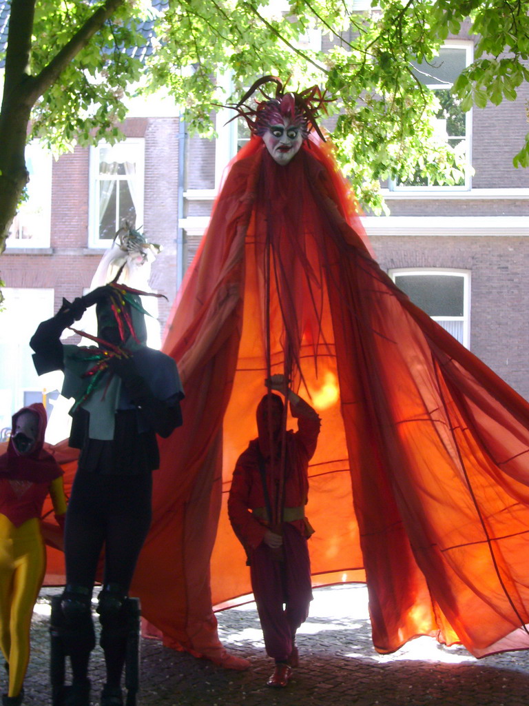 People in medieval costumes during the Queen`s Day festivities at the Parade square