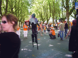 People in medieval costumes during the Queen`s Day festivities at the Parade square