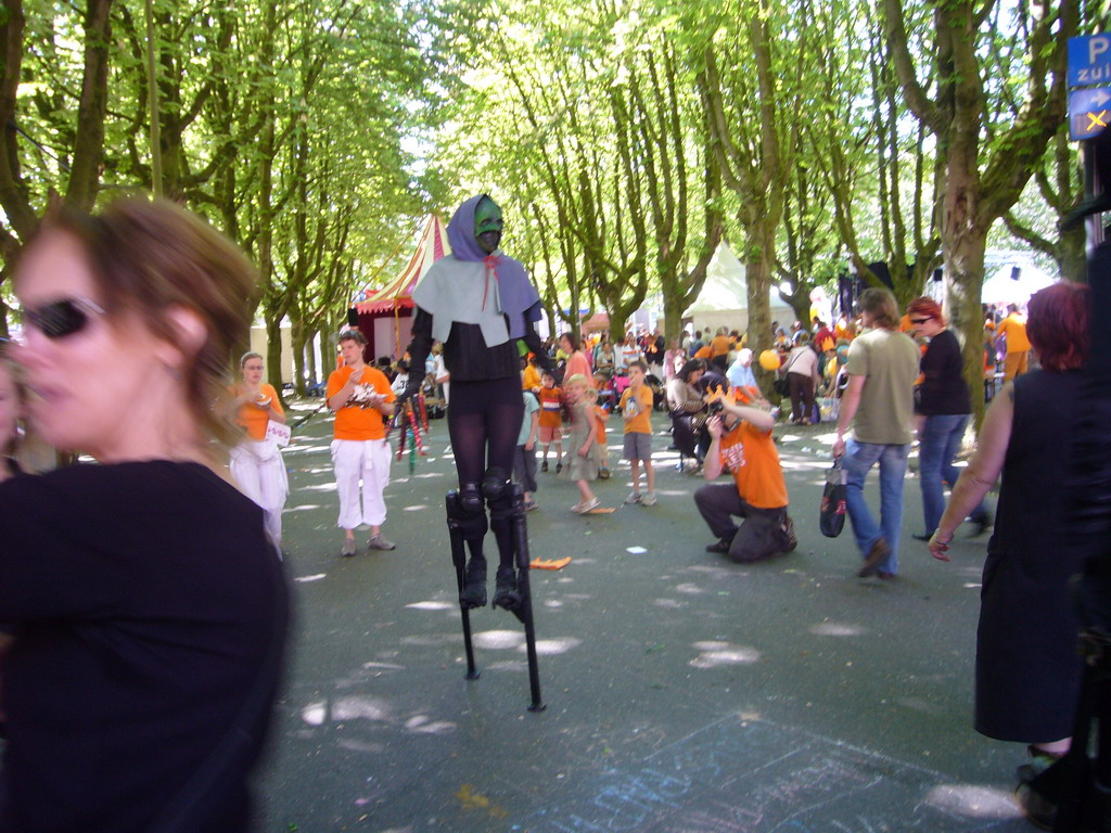 People in medieval costumes during the Queen`s Day festivities at the Parade square