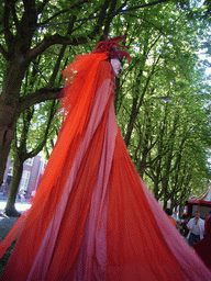 Person in medieval costume during the Queen`s Day festivities at the Parade square