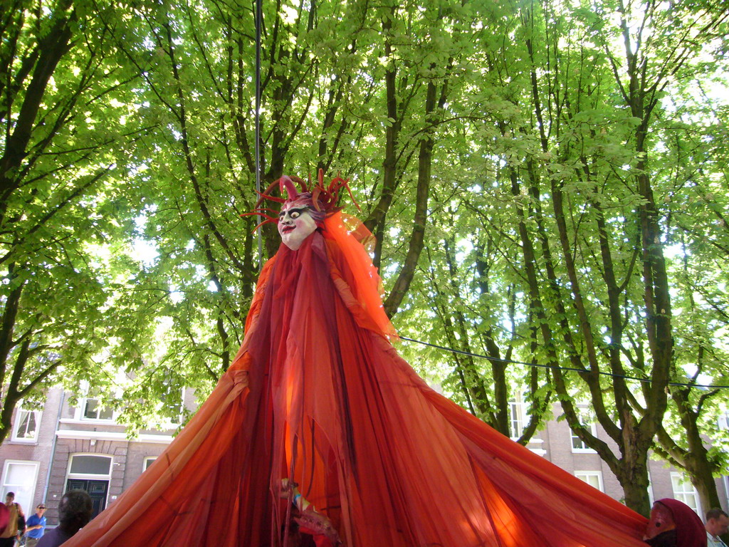 Person in medieval costume during the Queen`s Day festivities at the Parade square