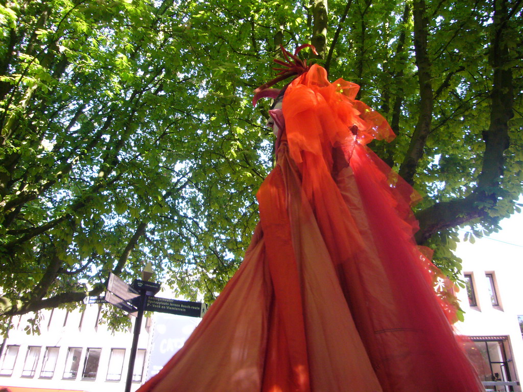 Person in medieval costume during the Queen`s Day festivities at the Parade square