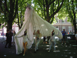 People in medieval costumes during the Queen`s Day festivities at the Parade square