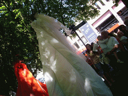 People in medieval costumes during the Queen`s Day festivities at the Parade square