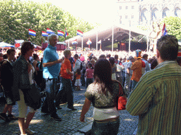 Miaomiao at the Parade square with the Queen`s Day festivities, and St. John`s Cathedral