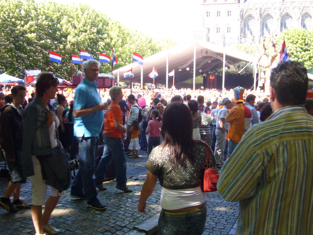 Miaomiao at the Parade square with the Queen`s Day festivities, and St. John`s Cathedral