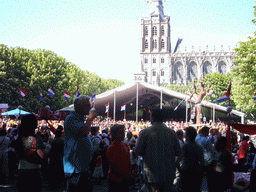 Miaomiao at the Parade square with the Queen`s Day festivities, and St. John`s Cathedral