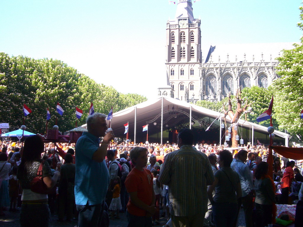Miaomiao at the Parade square with the Queen`s Day festivities, and St. John`s Cathedral