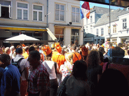 Queen`s Day festivities at the Fonteinstraat street