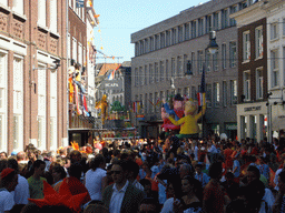 Parade during the Queen`s Day festivities at the Kerkstraat street