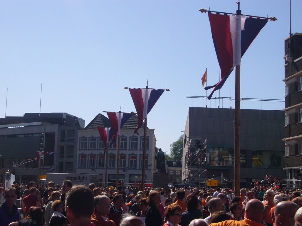 Queen`s Day festivities at the Markt square