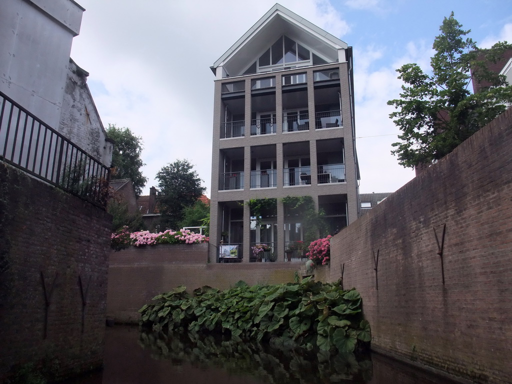 Building alongside the Binnendieze river, viewed from the tour boat