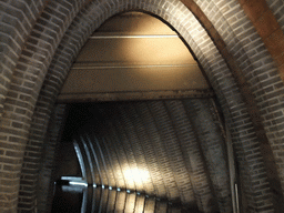 The Kruisbroedershekel tunnel from the Binnendieze river to the Singelgracht canal, viewed from the tour boat