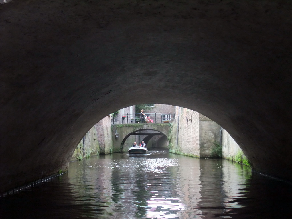 Bridges over the Binnendieze river, viewed from the tour boat