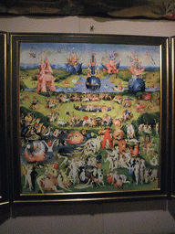 Central panel of the triptych `The Garden of Earthly Delights` by Hieronymus Bosch, in the central hall of the Hieronymus Bosch Art Center