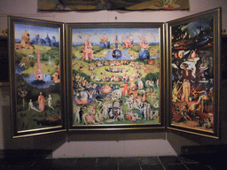 Copy of the triptych `The Garden of Earthly Delights` by Hieronymus Bosch, in the central hall of the Hieronymus Bosch Art Center