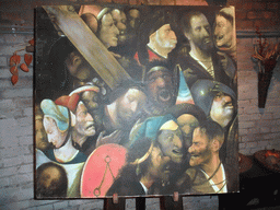 Copy of the painting `Christ Carrying the Cross` by Hieronymus Bosch, in the basement of the Hieronymus Bosch Art Center