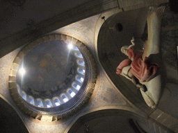 Central dome of the Hieronymus Bosch Art Center, and a wax statue based on one of Hieronymus Bosch` paintings