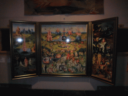 Copy of the triptych `The Garden of Earthly Delights` by Hieronymus Bosch, in the central hall of the Hieronymus Bosch Art Center
