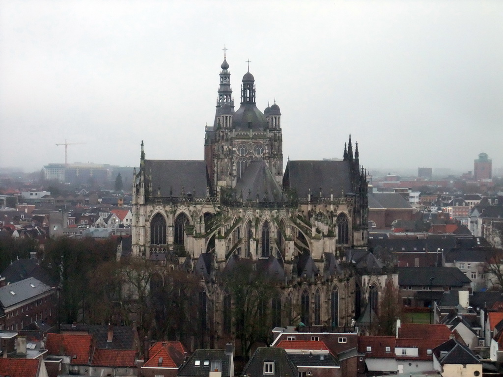 St. John`s Cathedral and surroundings, viewed from the tower of the Hieronymus Bosch Art Center