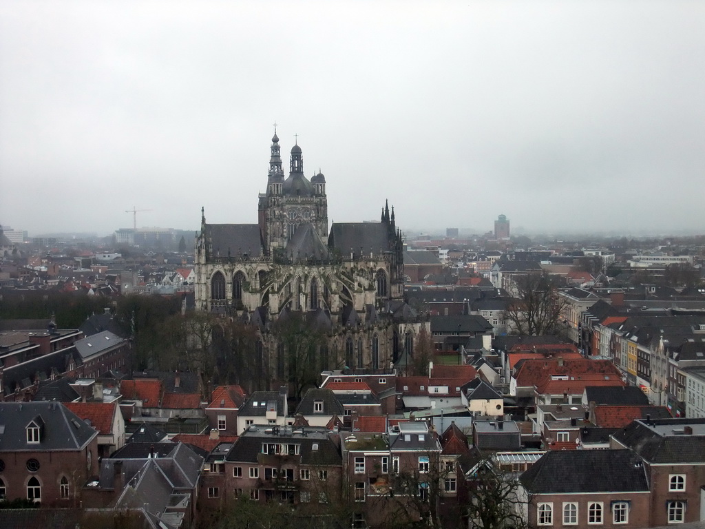 St. John`s Cathedral and surroundings, viewed from the tower of the Hieronymus Bosch Art Center