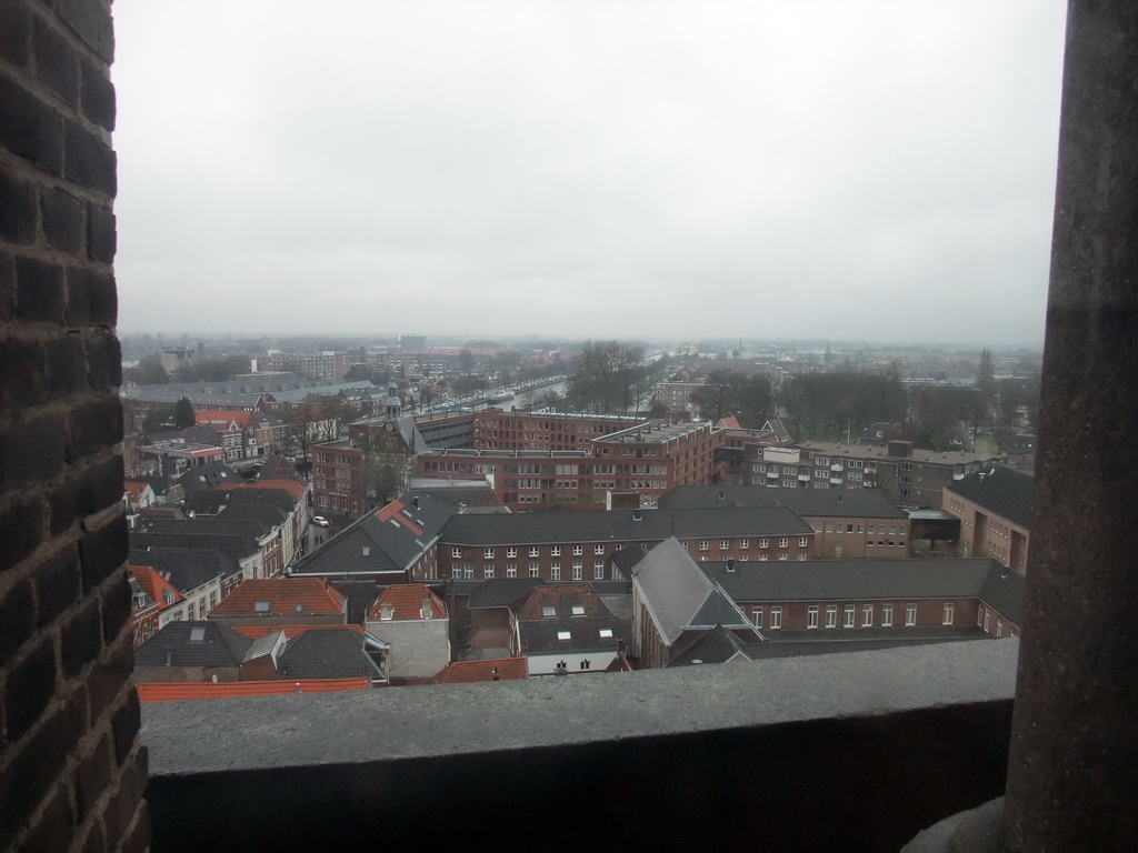 The east side of the city with the Zuid Willemsvaart canal, viewed from the tower of the Hieronymus Bosch Art Center