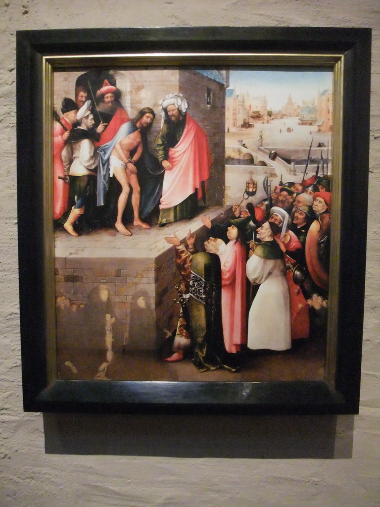 Copy of the painting `Ecce Homo` by Hieronymus Bosch, at the tower of the Hieronymus Bosch Art Center