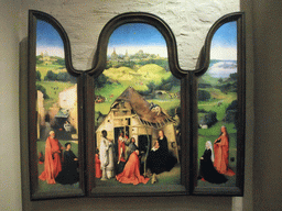 Copy of the triptych `The Epiphany` by Hieronymus Bosch, at the tower of the Hieronymus Bosch Art Center