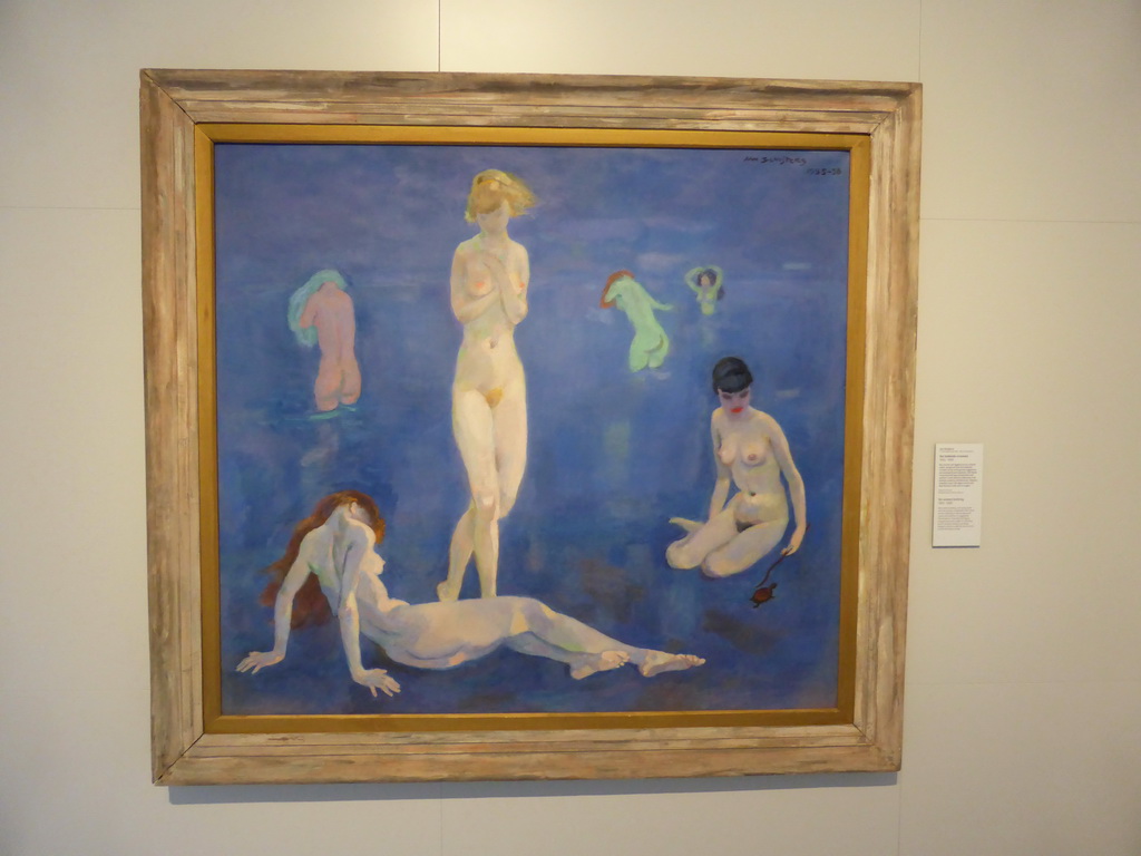 Painting `Six Women Bathing` by Jan Sluijters, at the 1800-now exhibition at the Noordbrabants Museum