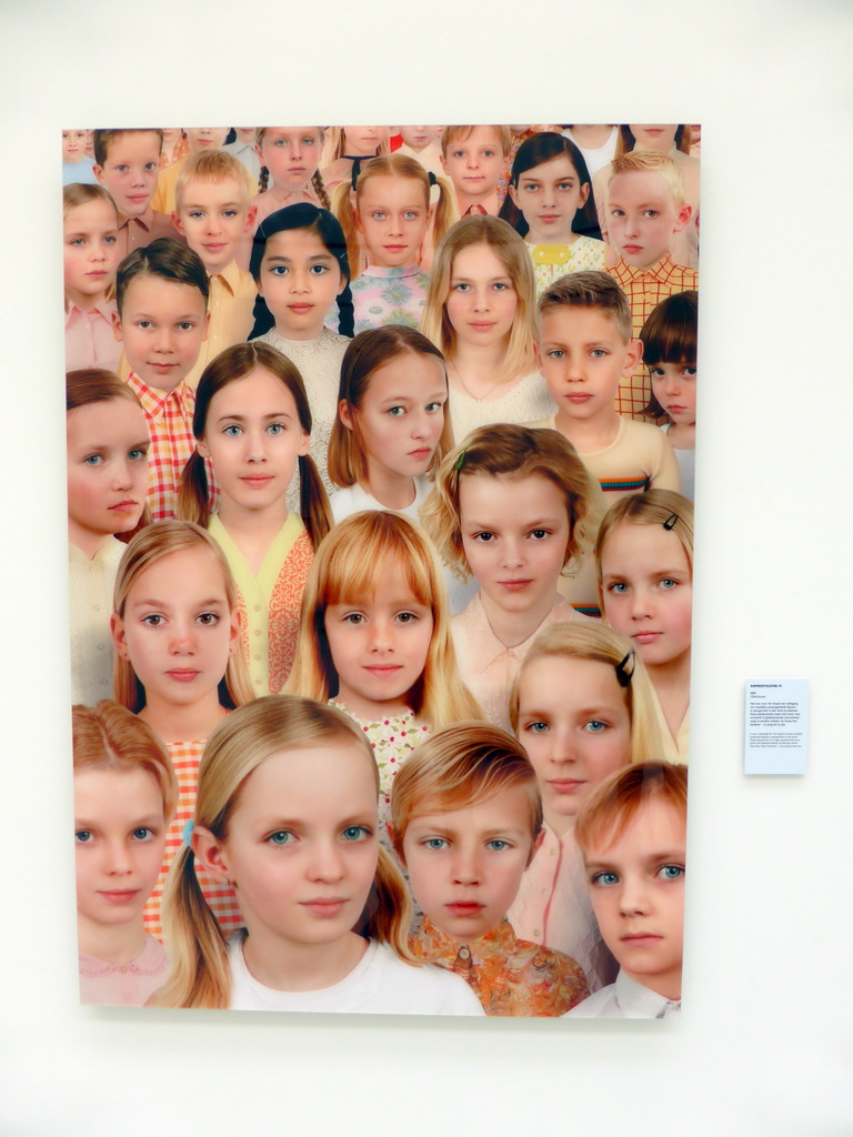 Photographic art `Sophisticated #1` by Ruud van Empel at the Expo 5 hall at the Noordbrabants Museum