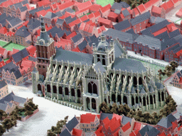 Scale model of St. John`s Cathedral in 1794, at the 1700-1800 pavilion of the `Het Verhaal van Brabant` exhibition at the Wim van der Leegtezaal room at the Noordbrabants Museum