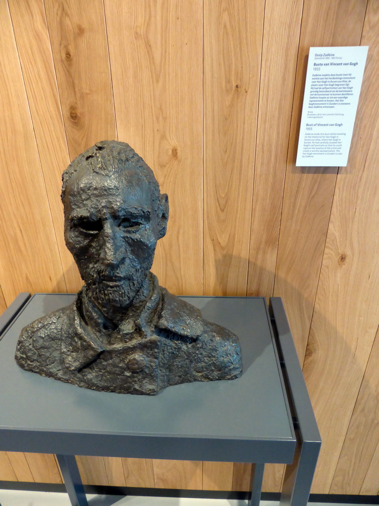 Bust of Vincent van Gogh by Ossip Zadkine, at the Vincent van Gogh pavilion of the `Het Verhaal van Brabant` exhibition at the Wim van der Leegtezaal room at the Noordbrabants Museum