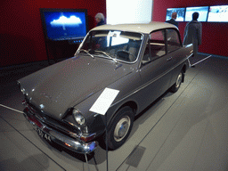 Old DAF automobile at the 1900-now pavilion of the `Het Verhaal van Brabant` exhibition at the Wim van der Leegtezaal room at the Noordbrabants Museum