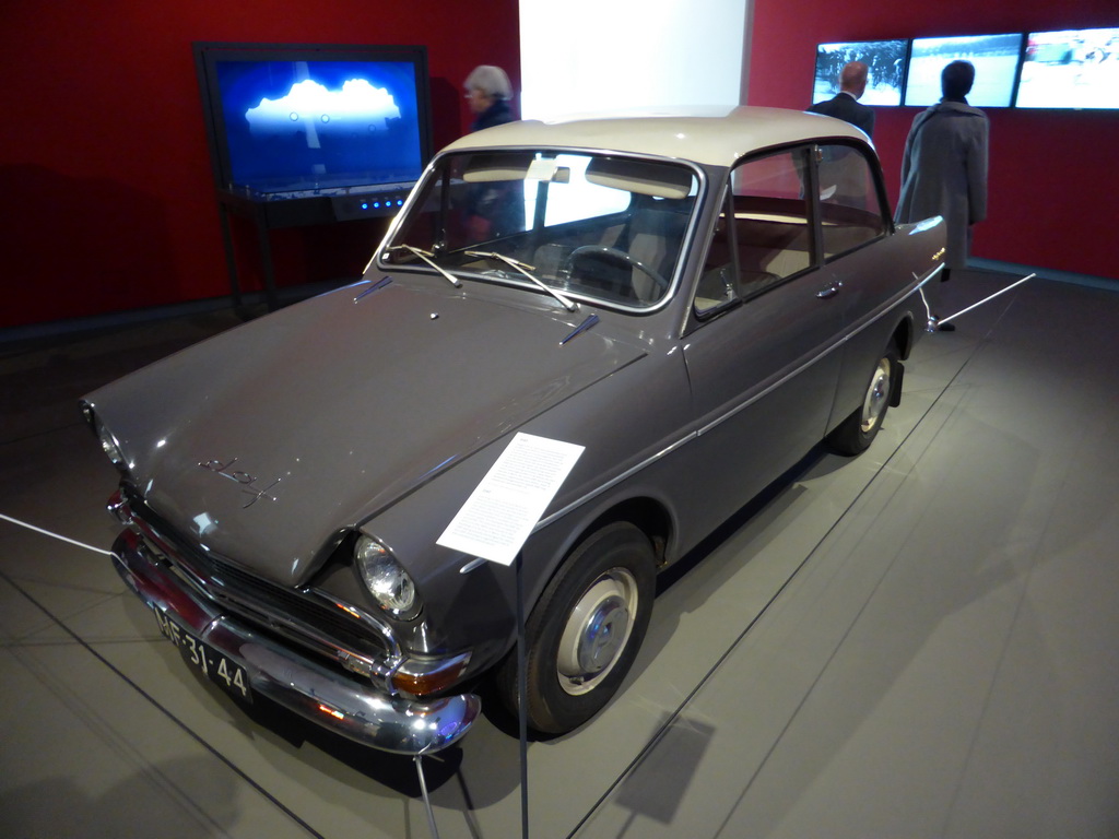 Old DAF automobile at the 1900-now pavilion of the `Het Verhaal van Brabant` exhibition at the Wim van der Leegtezaal room at the Noordbrabants Museum