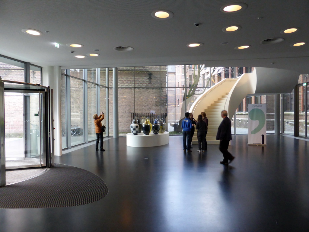 Hall and staircase to the Stedelijk Museum `s-Hertogenbosch at the back side of the Noordbrabants Museum