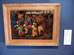 Painting `The Peasant Wedding` by Pieter Brueghel the Younger, at the 1500-1700 exhibition at the Noordbrabants Museum