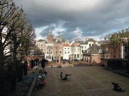 The square in front of the Noordbrabants Museum and St. John`s Cathedral, viewed from the upper floor