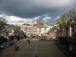 The square in front of the Noordbrabants Museum and St. John`s Cathedral, viewed from the upper floor