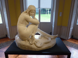 Sculpture `The Temptation of Eve` by Johannes Antonius van der Ven, at the 1800-now exhibition at the Noordbrabants Museum