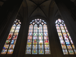Stained glass windows at St. John`s Cathedral