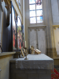 Altar and triptych in a chapel at St. John`s Cathedral