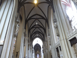 Statues and ceiling of the aisle of St. John`s Cathedral
