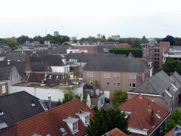 The southeast side of the city with the Provinciehuis Noord-Brabant building, viewed from the roof terrace of the V&D department store