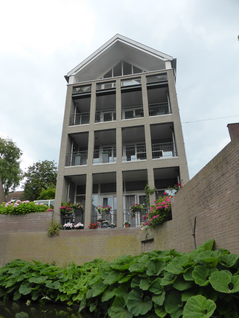 Building alongside the Binnendieze river, viewed from the tour boat